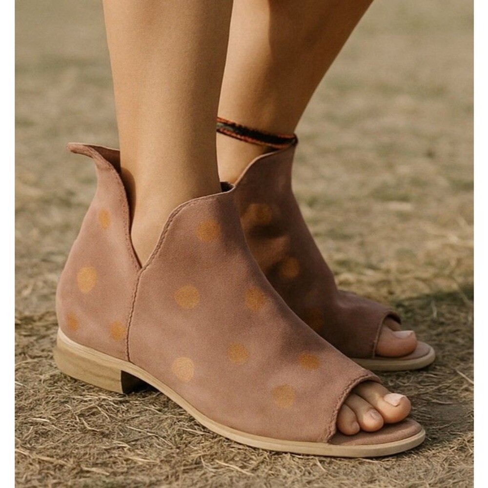 Whimsical Papucei Wing Shoes Avant-Garde Art 38 B Blush Rose n Gold  US 7.5 to 8